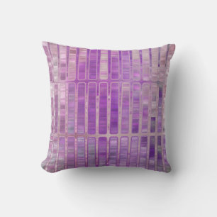 Bright abstract mosaic violet background with glos throw pillow