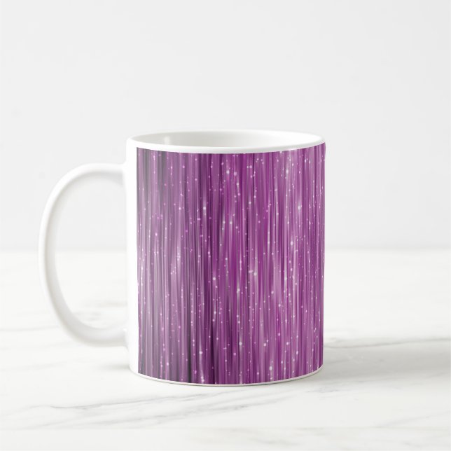 Bright abstract pink background with glitter coffee mug (Left)