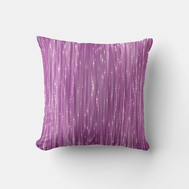 Bright abstract pink background with glitter throw pillow (Front)