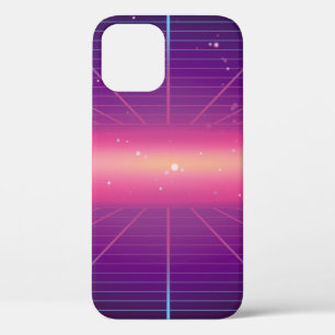 Bright abstract retro background made in 80s style iPhone 12 case