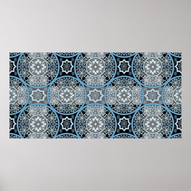 Bright abstract seamless lace pattern romantic pri poster (Front)