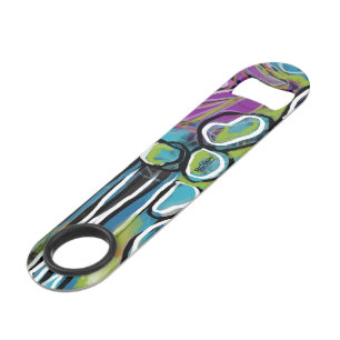 Bright Abstract Stainless Steel Bottle Opener Bar Key