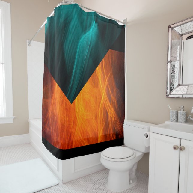 Bright Abstract Teal and Orange (In Situ)