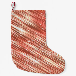 Bright abstract vintage background with glitterabs small christmas stocking