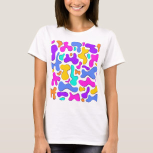 Bright acid liquid shapes T-Shirt