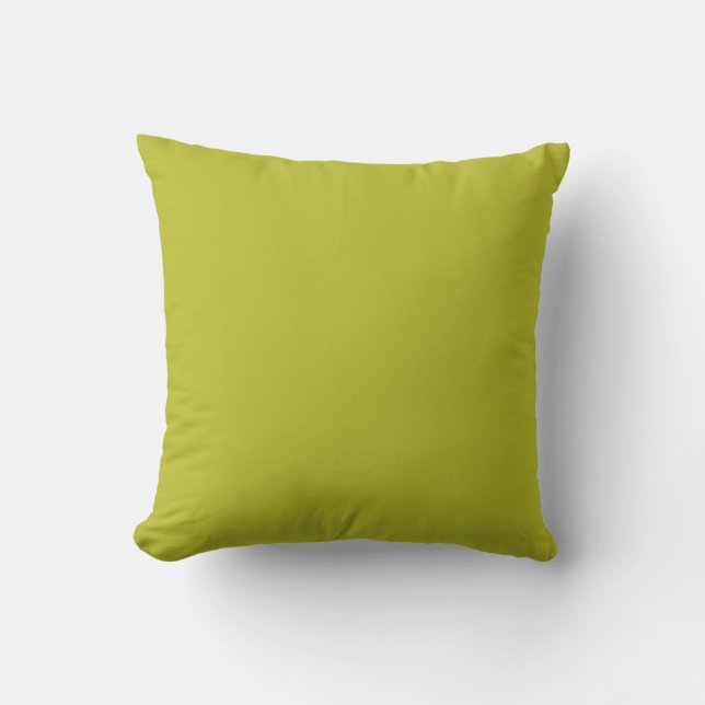 Bright Acidic Green, Fragile Sprout Solid Colour Throw Pillow (Front)