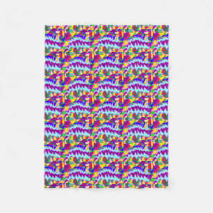 Bright African style art patterns Fleece Blanket