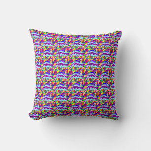 Bright African style art patterns Throw Pillow