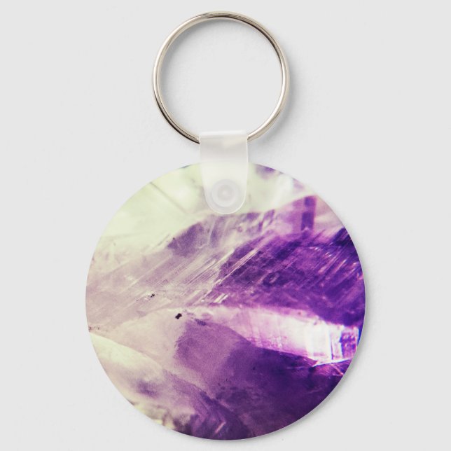 Bright Amethyst Crystal Keychain (Front)