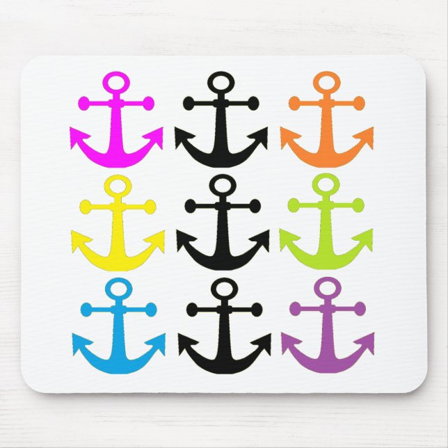 Bright Anchors Mouse Pad (Front)
