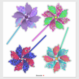 Bright and Beauiful Colourful Pinwheels