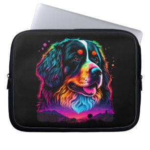 Bright and Beautiful Bernese Mountain Dog Laptop Sleeve