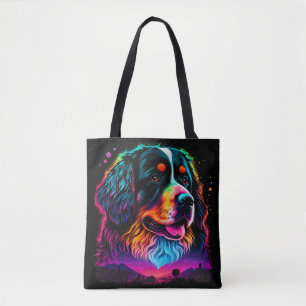 Bright and Beautiful Bernese Mountain Dog Tote Bag