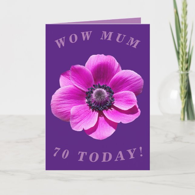 Bright and Bold 70th Birthday Card for Mom (Front)