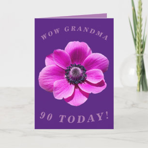 Bright and Bold 90th Birthday Card for Grandma