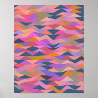 Bright and Bold Abstract Triangles in Vivid Colour