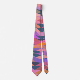 Bright and Bold Abstract Triangles in Vivid Colour Tie