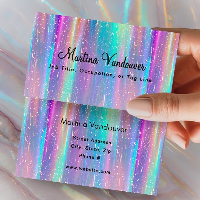 Bright and Bold Colourful Rainbow Business Card (Bright and Bold Colorful Rainbow Business Card)