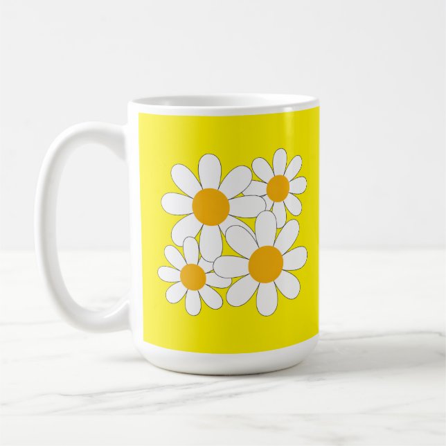 Bright and Bold Daisy Coffee Mug (Left)