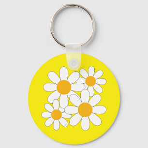 Bright and Bold Daisy Keychain