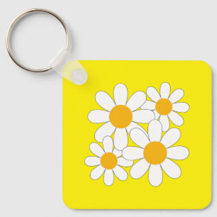 Bright and Bold Daisy Keychain