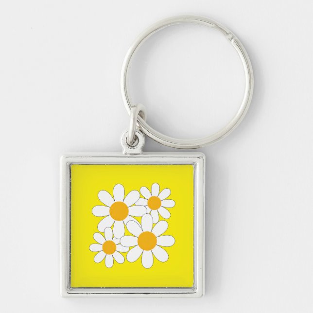 Bright and Bold Daisy Keychain (Front)
