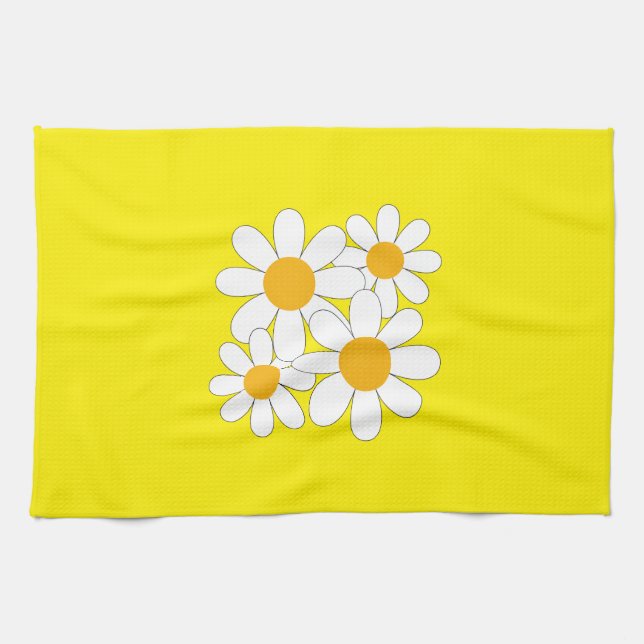 Bright and Bold Daisy Kitchen Towel (Horizontal)