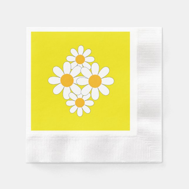 Bright and Bold Daisy Napkin (Front)