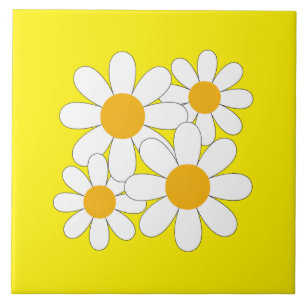 Bright and Bold Daisy Tile