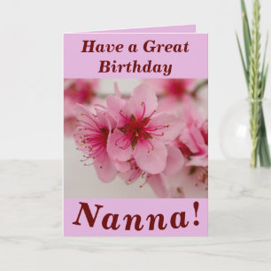 Bright and Bold Floral Birthday Card for Nanna