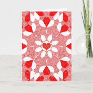 Bright and Bold Radiating Hearts Card