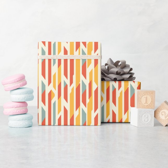 Bright and Bold Striped  Wrapping Paper (Baby Shower)