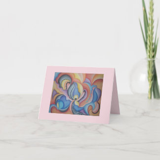 Bright and bold whimsical abstract art notecard