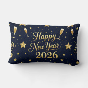 Bright and Cheerful Holiday Vibes Throw -New Year Lumbar Pillow