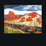 Bright and Cheerful, Landscape with Flowers, Canvas Print<br><div class="desc">Bright and cheerful,  landscape with colorful red flowers by Zolo Palugyay.</div>