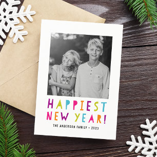 Bright and Cheerful   New Year Photo Card