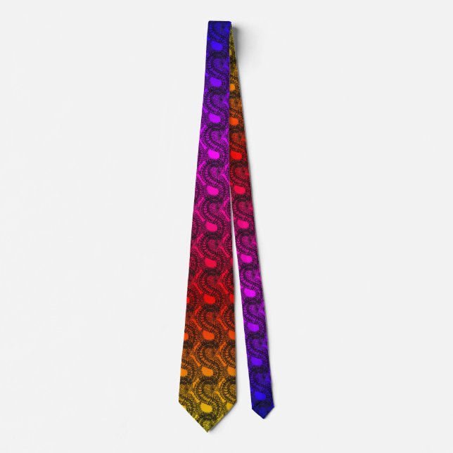 Bright and colorful Pangolin statement neck tie (Front)