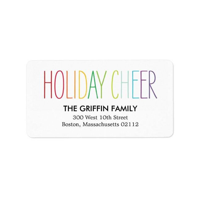 Bright and Colourful Address Labels (Front)