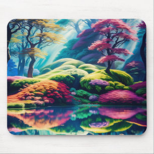 Bright and Colourful Alien Forests of Lumina Terra Mouse Pad