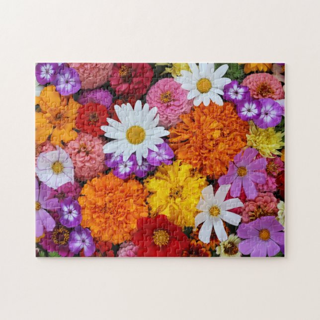 Bright And Colourful Flowers Botanical Floral Jigsaw Puzzle (Horizontal)