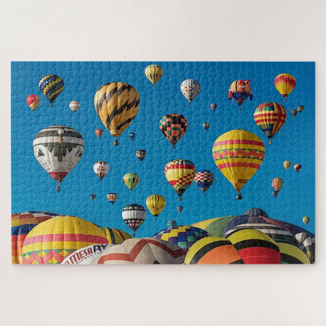 Bright and Colourful Hot Air Balloon 1014 pc Puzzl Jigsaw Puzzle (Horizontal)