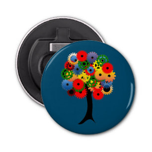 Bright and Colourful Mechanical Gear Tree Bottle Opener