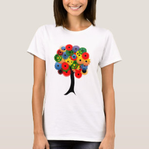 Bright and Colourful Mechanical Gear Tree T-Shirt