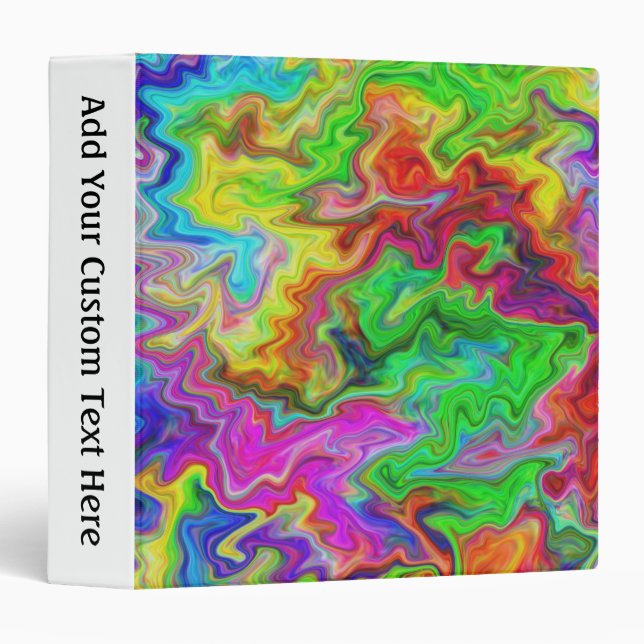 Bright and Colourful Multi Pattern. Binder (Front/Spine)