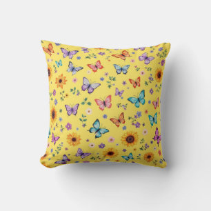 Bright and Colourful Throw Pillow