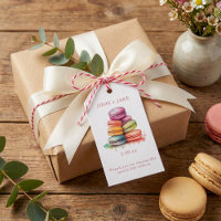 Bright and colourful watercolor macaroon cakes