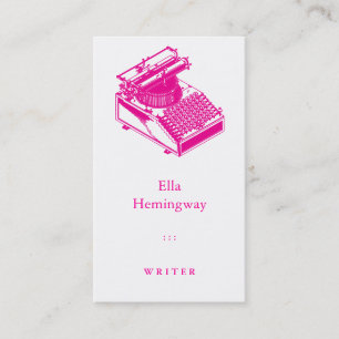 Bright and Early Type Writing Machine Business Card