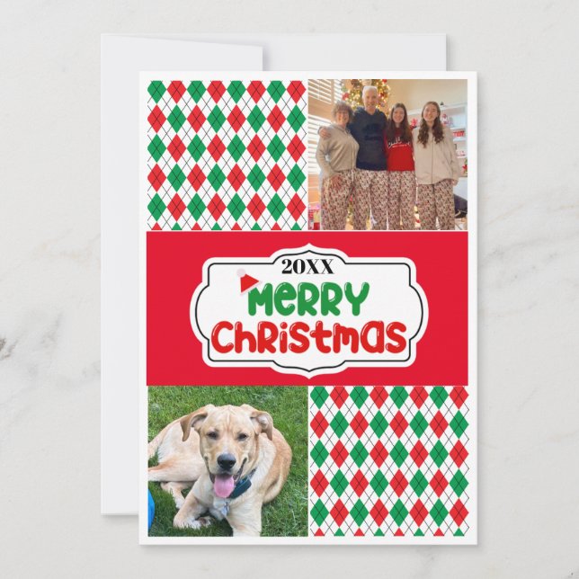 Bright and Festive Family Christmas Card (Front)
