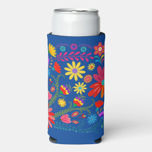 Bright and Festive Flowers Seltzer Can Cooler