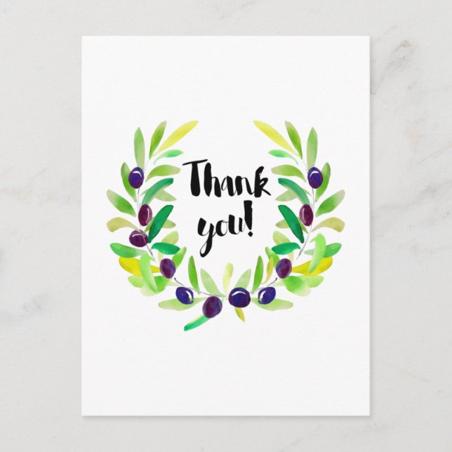 Bright and Fresh Thank You Postcard (Front)